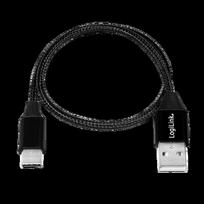 a v to usb - Logilink USB To USB Type-C Cable Black 0.3m - 2 nuotrauka
