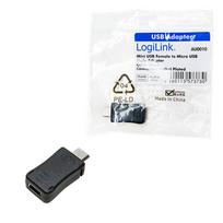 usb micro female adapter - Logilink Adapter USB-mini to USB-micro - 4 nuotrauka