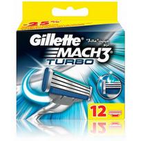 skustuvo gillette galvutes - Gillette Mach3 Turbo skustuvo galvutės - 12 vnt. - 1 nuotrauka