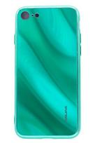 Evelatus Apple iPhone 7/8 Vanduo Ripple Full Color Electroplating Tempered Glass Case Žalias