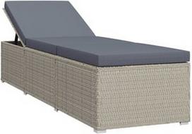 Gultas VLX Sun Lounger w/ Cushion 46220, pilkas