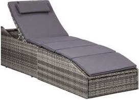 Gultas VLX Sun Lounger w/ Cushion 46540, pilkas