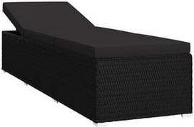Gultas VLX Sun Lounger w/ Cushion 46221, juodas