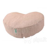 Grikių lukštų pufas Heart 45×35x13 cm, rausvas, Grikė