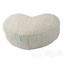 Grikių lukštų pufas Heart 45×35x13 cm, žalsvas, Grikė