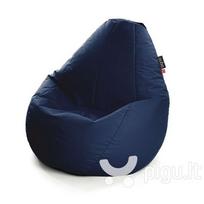 Sėdmaišis Qubo™ Comfort 90, gobelenas, tamsiai mėlynas