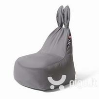 Sėdmaišis Qubo™ Mommy Rabbit, aksomas, pilkas