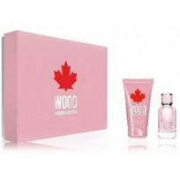 Dsquared2 Wood for Her rinkinys moterims (100 ml. EDT + 150 ml. kūno losjonas)