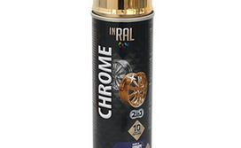 Aerozolinis, akrilinis lakas ratlankiams  INRAL CHROME, 400 ml Auksinis