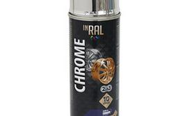  Aerozolinis, akrilinis lakas ratlankiams  INRAL CHROME, 400 ml Sidabrinis