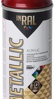  Aerozolinis akrilinis lakas  INRAL METALLIC, 400 ml Raudonos spalvos,
