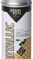  Aerozolinis akrilinis lakas INRAL METALLIC, 400 ml Sidabrinės spalvos