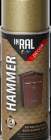  Aerozoliniai dažai, DECOR HAMMER, auksas, 400ml, INRAL