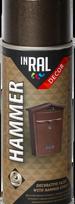  Aerozoliniai dažai, DECOR HAMMER, antracitas, 400ml, INRAL