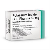  POTASSIUM IODIDE G.L. PHARMA, 65 mg, tabletės, N20