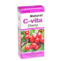  NATURAL C-VITA CHERRY, vyšnių skonio, 60 mg, 30 kramtomųjų tablečių