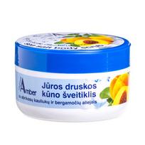 AQUA AMBER ABRIKOSAS, jūros druskos kūno šveitiklis, 300 g