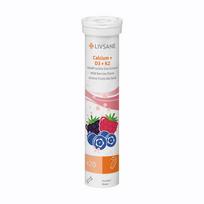 Livsane kalcio šnypščiosios tabletės CALCIUM + D3 + K2, N20