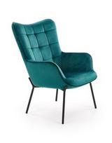 Valgomojo kėdė Halmar Castel l Dark Green/Black, 1 vnt.