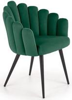 Fotelis Halmar K410 Dark Green, žalias, 62 cm x 62 cm x 85 cm