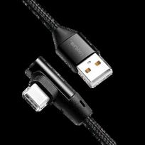 usb laidas 90 - Logilink USB-A To USB-C 90° Angled Cable Black 1m - 2 nuotrauka