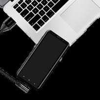 usb laidas 90 - Logilink USB-A To USB-C 90° Angled Cable Black 1m - 6 nuotrauka