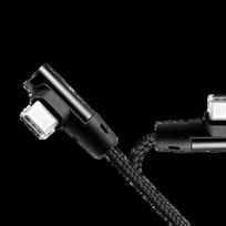 usb laidas 90 - Logilink USB-A To USB-C 90° Angled Cable Black 1m - 7 nuotrauka