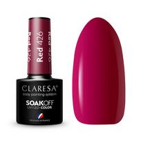 uv nagu lakas - Claresa Soak Off UV/LED Red hibridinis nagų lakas 426 5g - 1 nuotrauka