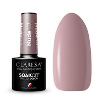 uv geliniai lakai - Claresa Soak Off UV/LED Nude hibridinis nagų lakas 117 5g - 1 nuotrauka