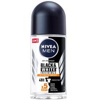 Nivea Men Black & White Invisible Ultimate Impact rutulinis antiperspirantas vyrams 50 ml