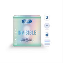  DUREX INVISIBLE CLOSE FIT, prezervatyvai, 3 vnt.