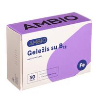  AMBIO GELEŽIS SU B12, 30 tablečių