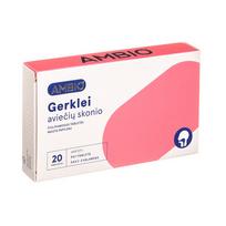  AMBIO GERKLEI, aviečių skonio, 20 čiulpiamųjų tablečių
