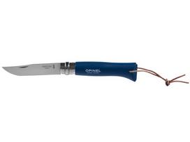 peilio rankena - Peilis su dirželiu Opinel Colorama 08 Inox Grab tamsiai mėlynas, su įdėklu - 1 nuotrauka