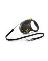 pavadelis flexi s 5m - FLEXI Black Design S Cord 5 m green automatinis pavadėlis - 1 nuotrauka