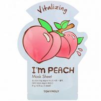 TONYMOLY I'm Real Peach Sheet Mask Gaivinamoji lakštinė veido kaukė