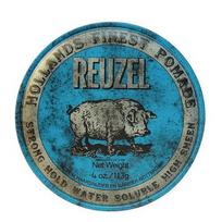 Reuzel Blue Strong Hold High Sheen Pomade Stiprios fiksacijos plaukų pomada