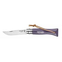 Peilis Opinel Colorama 06 Inox Grab, violetinis, su dirželiu