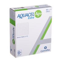 hidrokoloidiniai -  CONVATEC AQUACEL AG+ EXTRA, tvarstis, 5 x 5 cm, 10 vnt. - 1 nuotrauka