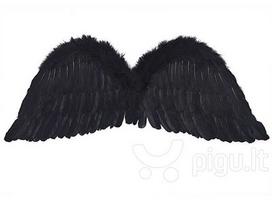 Sparnai Angel's Wings, juodi, 75x30 cm, 1 pak/1 vnt