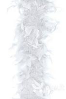 Plunksnų boa, baltas, 180 cm, 1 vnt