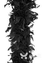 Plunksnų boa, juodas, 180 cm, 1 vnt