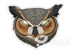 Veido kaukė Horned Owl 28 x 23 cm