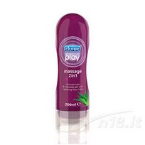 Masažo aliejus ir lubrikantas 2 in 1 "Play Massage" Durex 200 ml