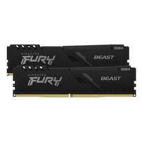 Kingston FURY Beast Juodas 32GB Kit (2x16GB) DDR4-3200 CL16 UDIMM Gaming Arbeitsspeicher