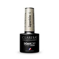 Claresa Soak Off UV/LED Sparkle hibridinis nagų lakas 4 5g