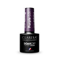 Claresa Soak Off UV/LED Purple hibridinis nagų lakas 631 5g