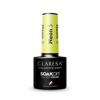 Claresa Soak Off UV/LED Neon hibridinis nagų lakas 3 5g