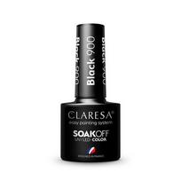 Claresa Soak Off UV/LED Color hibridinis nagų lakas 900 Black 5g