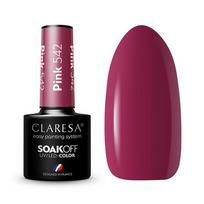 uv nagu lakas - Claresa Soak Off UV/LED Pink hibridinis nagų lakas 542 5g - 1 nuotrauka